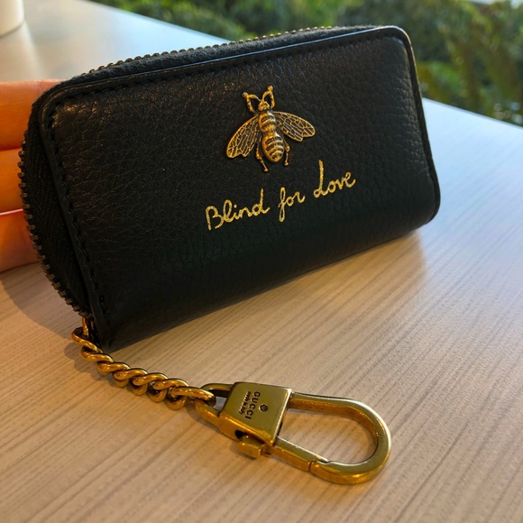 Black Animalier Zip Key Case - Picture 3 of 7